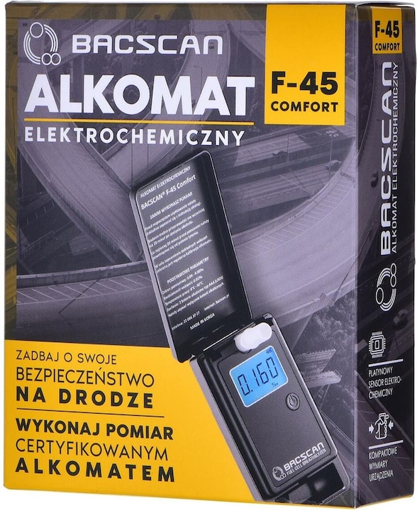 Actual product image Bacscan F-45 COMFORT electrochemical breathalyzer