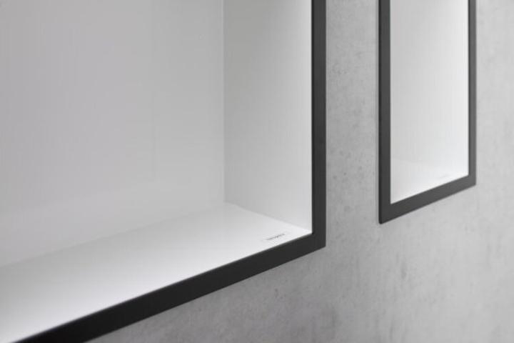 Actual product image hansgrohe HG wall niche XtraStoris Individual matt white 300x150x100mm design frame ma-s