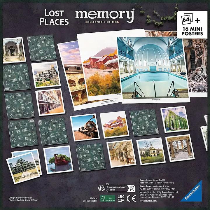 Actual product image Ravensburger 23499 Collector's memory® Lost Places - The world-famous memory game for 2 to 8 players.