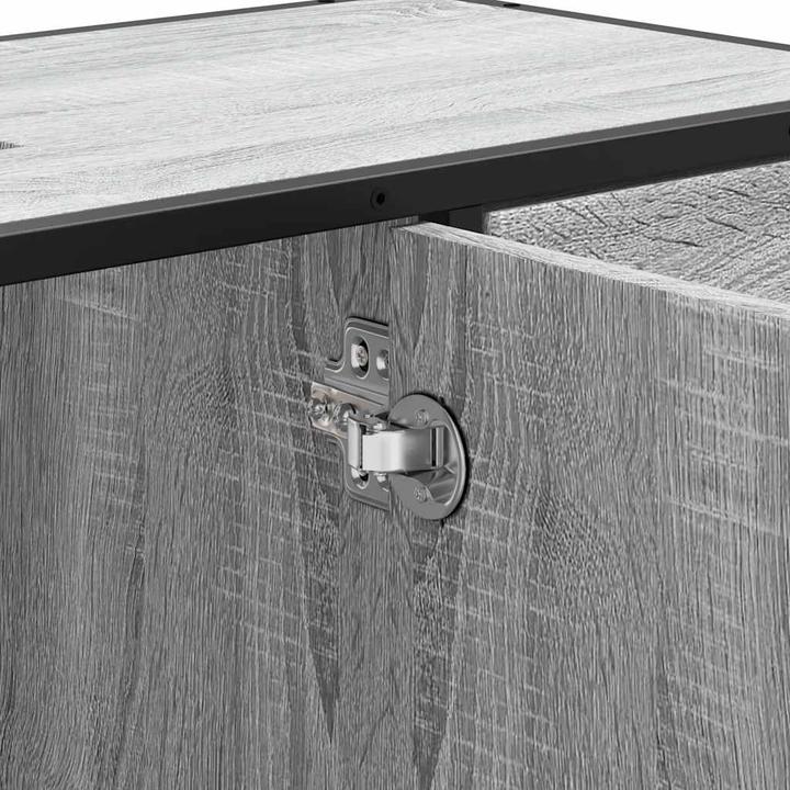 Produktbild vidaXL Waschbeckenunterschrank Grau Sonoma 80x33x60 cm Holzwerkstoff (80 x 33 x 60 cm)