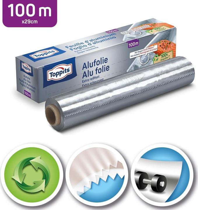 Produktbild Toppits Alufolie Maxipack 100m (1x)