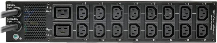 Actual product image Eaton Tripp Lite Series PDU Switched 7.4kW 230V 16 C13 2 C19 2 IEC309 32A Blue Cords 2U - Power Distribution