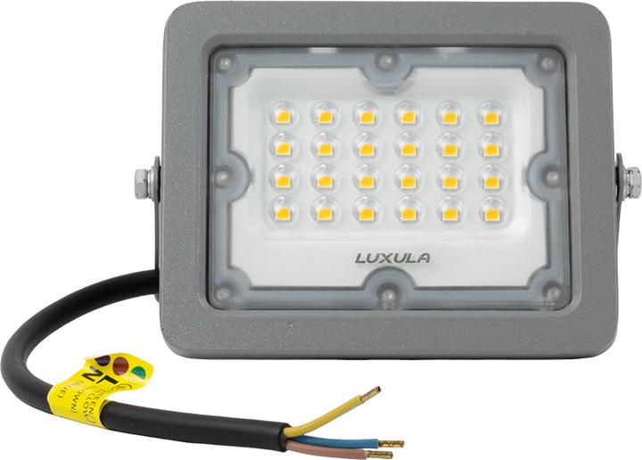Produktbild Luxula LED-Fluter, EEK: F, 20W, 1800lm, 4000K, IP65, grau (1800 lm, IP65)