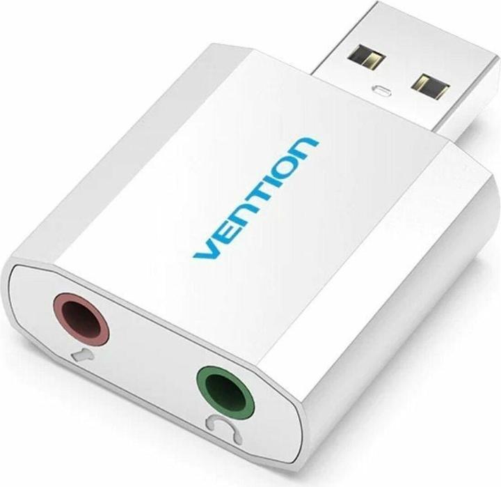 Vention USB External Sound Card Silvery Metal Type (USB)