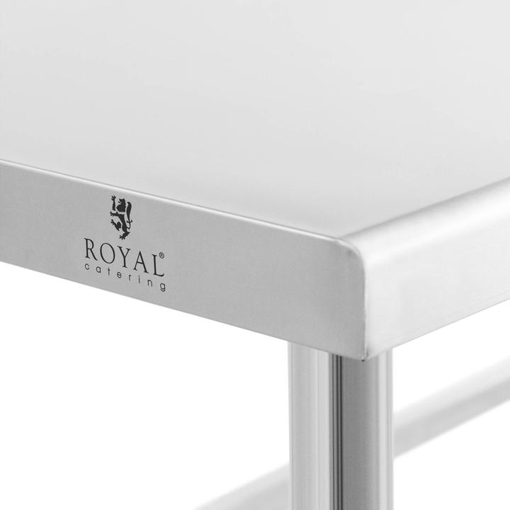Actual product image Royal Catering Stainless steel table - 120 x 70 cm - 93 kg load capacity - (70 cm, 120 cm)