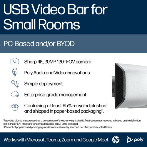 Image du produit Poly Studio V12 USB Video Bar No Power Supply