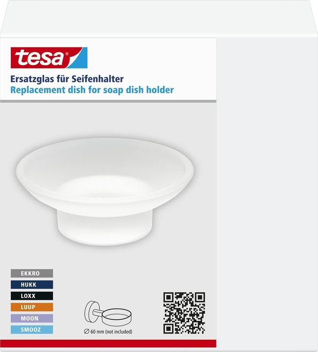 Actual product image tesa Replacement glass soap holder incl. adhesive solution without drilling