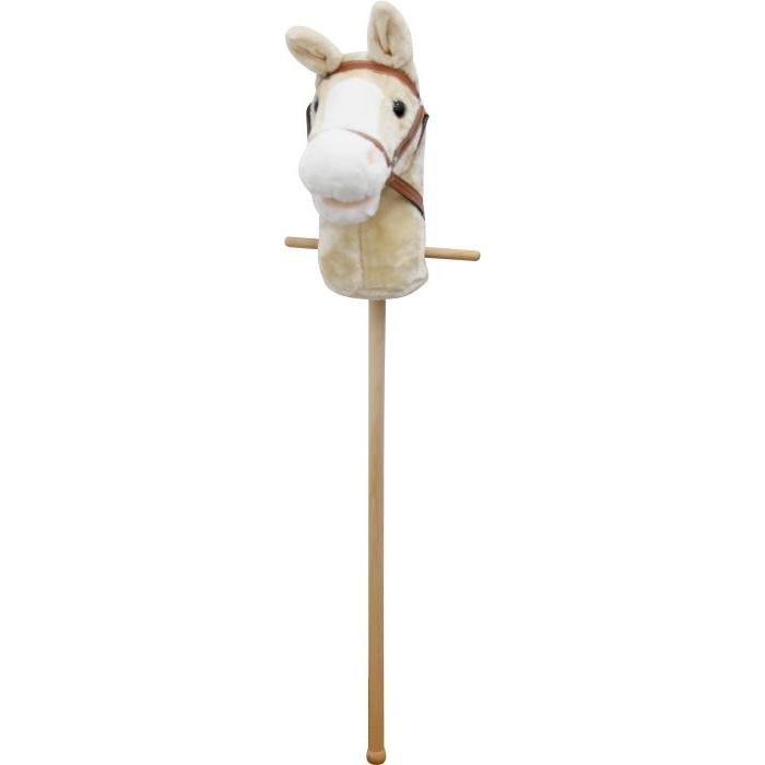 Spielmaus Plüsch Steckenpferd mit Sound, weiss, 98 cm