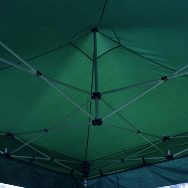 Produktbild VCM PROFI Falt Pavillon Partyzelt mit 2 Seitenteilen 3x3m grün wasserdichtes Dach (300 cm, 300 cm)