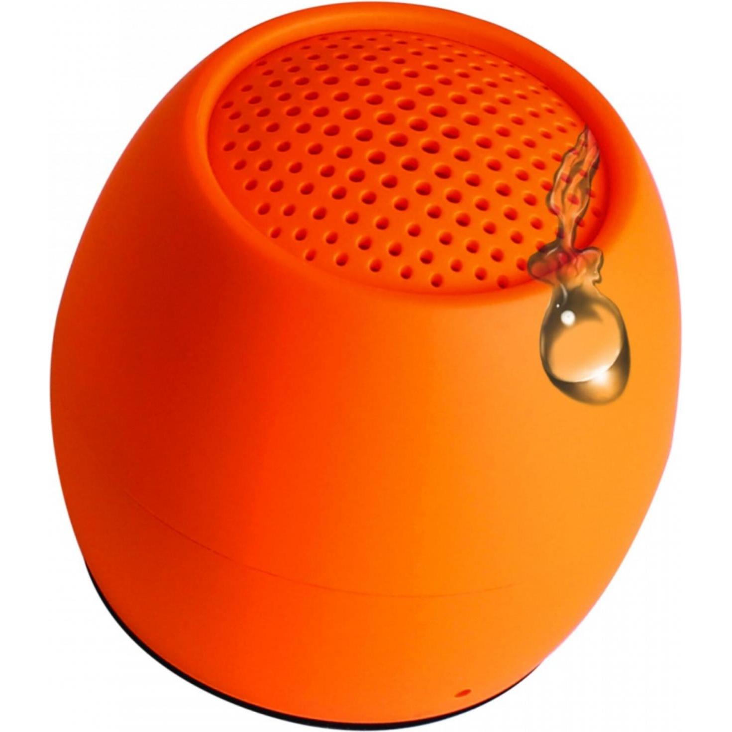 Boompods Zero Bluetooth Lautsprecher Freisprechfunktion, stossfest, Wasserfest Orange (5 h, Akkubetrieb), Bluetooth Laut...