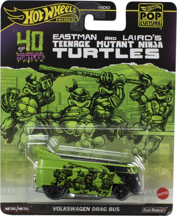 Actual product image Hot Wheels Pop Culture Eastman And Laird's Teenage Mutant Ninja Turtles Volkswagen Drag Bus γ