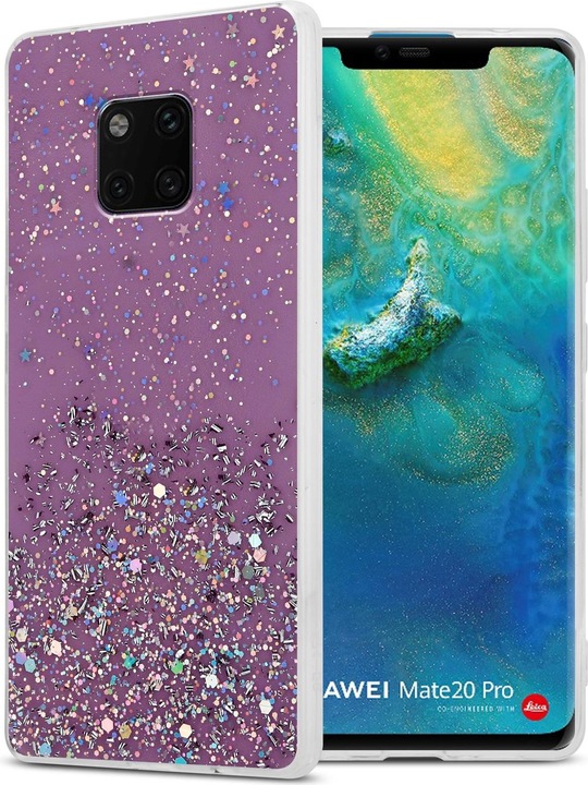 Purple with glitter