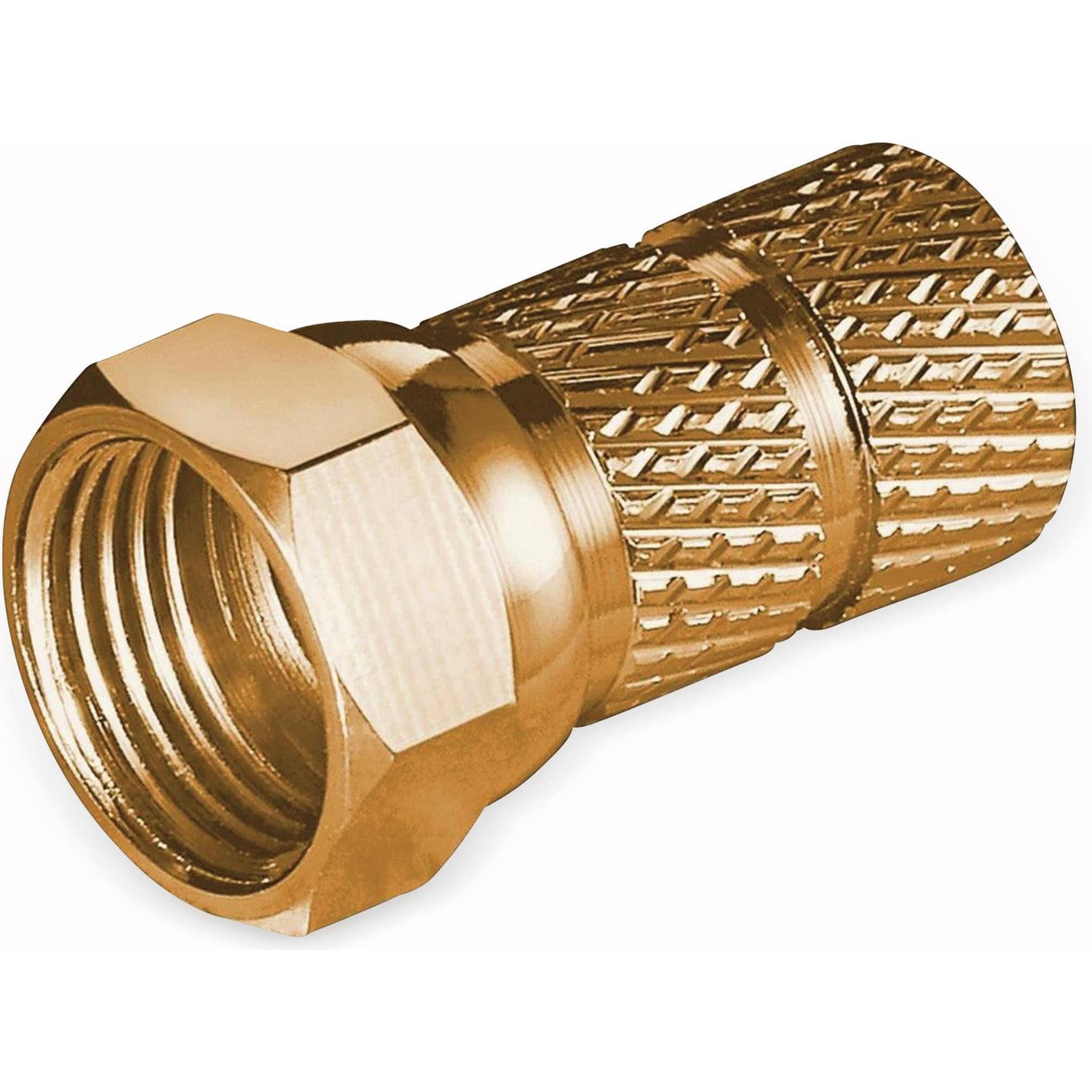 Eneroid F-Stecker, 6,5 mm, Aufdrehmontage, Kupfer/vergoldet, Audio Stecker, Gold