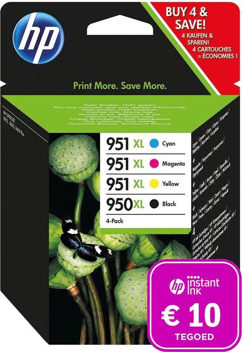 Produktbild HP 950XL - Inktcartridge kleur & zwart + Instant Ink tegoed (BK)