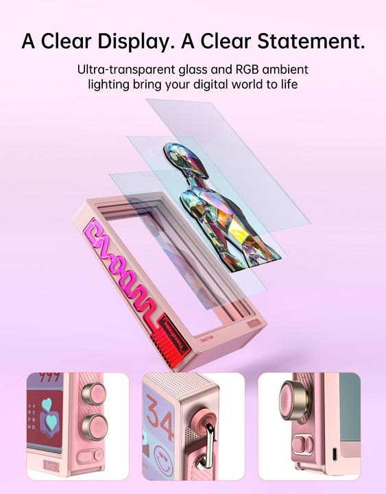 Image du produit Divoom Times Frame pink (10.10", 1280 x 800 pixels)