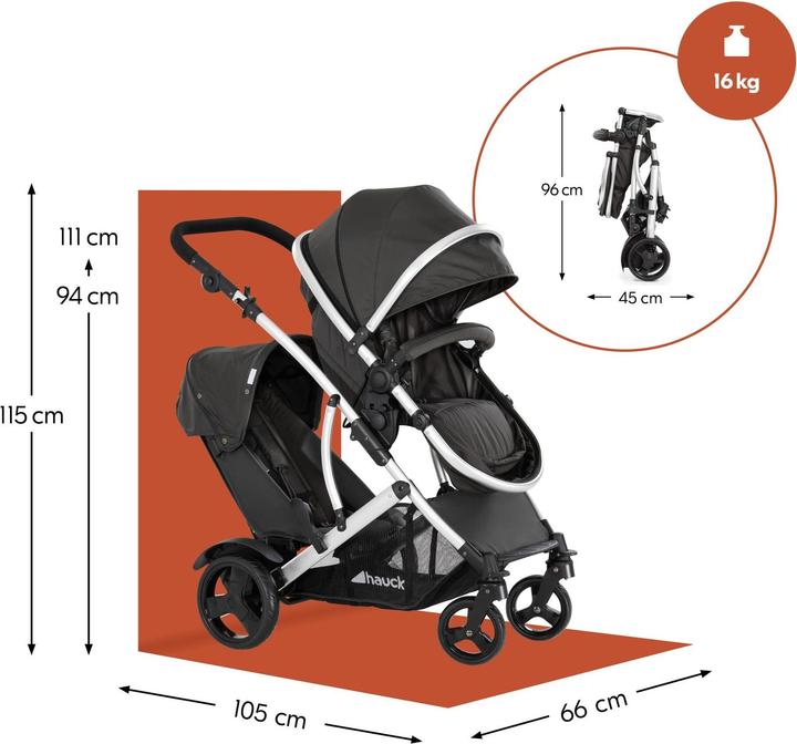 Produktbild Hauck Duett 2 black