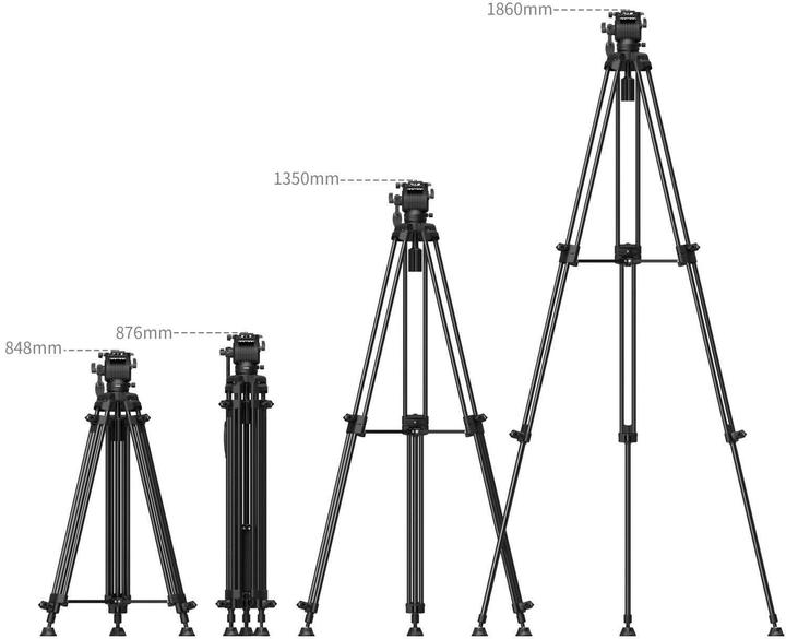 Produktbild SmallRig AD14 Heavy-Duty Aluminum Alloy Tripod, Höhenverstellbar (Kunststoff, Metall)