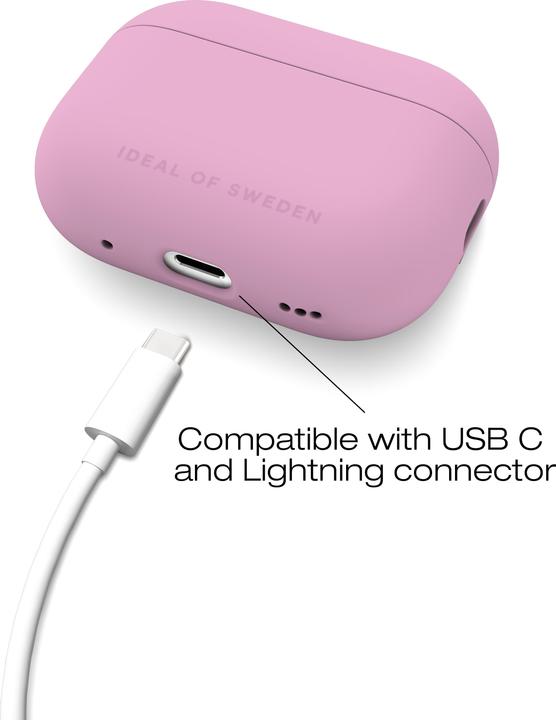 Actual product image iDeal Of Sweden Airpods Pro laadimiskarbiümbris (1/2 gen), silikoon, Bubble Gum Pink (Headphone bag)