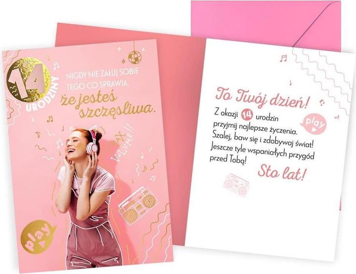 Produktbild Kukartka Geburtstagskarte 14. Mädchen