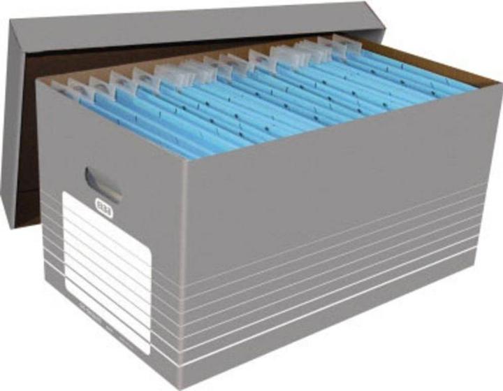 Actual product image Elba tric archive and transport box for A4, grey-white made of sturdy corrugated cardboard, dimensions: (A4)