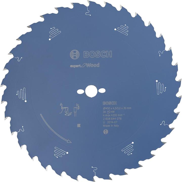 Produktbild Bosch Professional Zubehör Kreissägeblatt Expert for Wood, 450 x 30 x 4,5 mm, 34