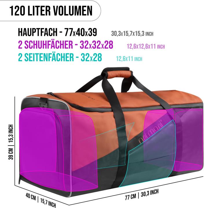Image du produit Normani Sac de sport avec fonction sac à dos 120 litres Westpass - 9273 (120 l)