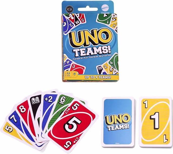 Produktbild Mattel Games Uno Teams (Deutsch, Italienisch, Portugiesisch, Französisch, Englisch, Niederländisch, Spanisch, Schweizerdeutsch)