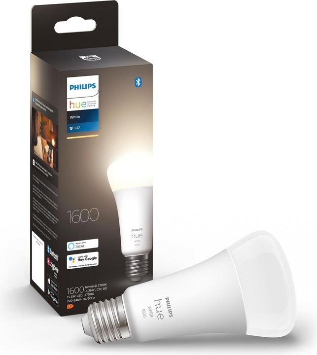 Immagine prodotto Philips Hue Tonalità Bianco (E27, 15.50 W, 1600 lm, 1 x, F)
