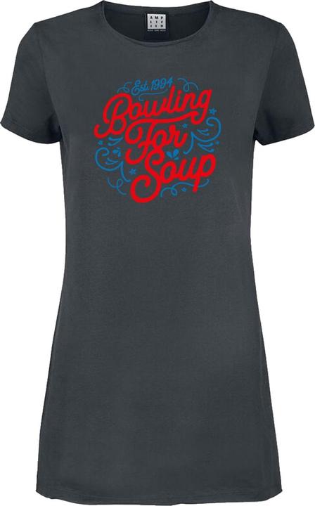 Actual product image Amplified Womens/Ladies Swirly Bowling For Soup T-Shirt Dress (XXL)
