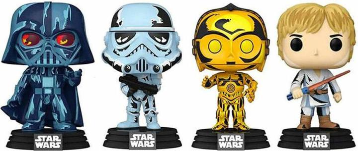 Produktbild Funko POP! SW Darth Vader/Stormtrooper/C-3PO/Luke EXM 4PK