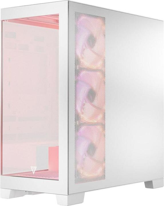 Actual product image Modecom Computer case Volcano SPACE APEX ARGB MIDI USB 3.0 X 2 CYPE-C white (ATX, mATX, Mini-ITX)