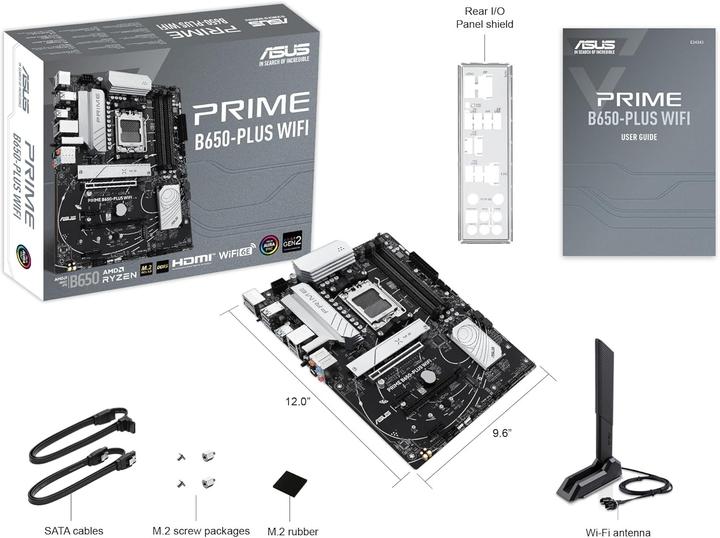 Productafbeelding ASUS PRIME B650-PLUS WIFI (AM5, AMD B650, ATX)