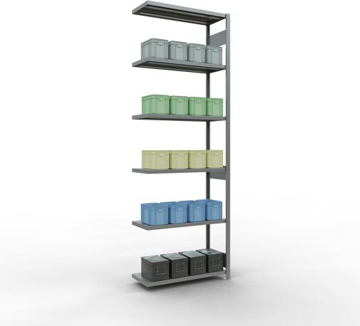 Actual product image Schulte Lagertechnik MULTIplus250 boltless add-on bay system with length bolts