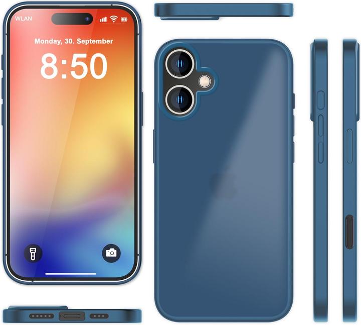 Actual product image Nalia Matte hybrid cover semi-transparent (Apple iPhone 16)