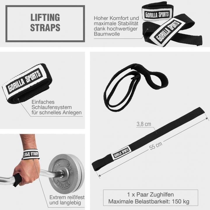 Produktbild Gorilla Sports Latzughilfen (One Size)