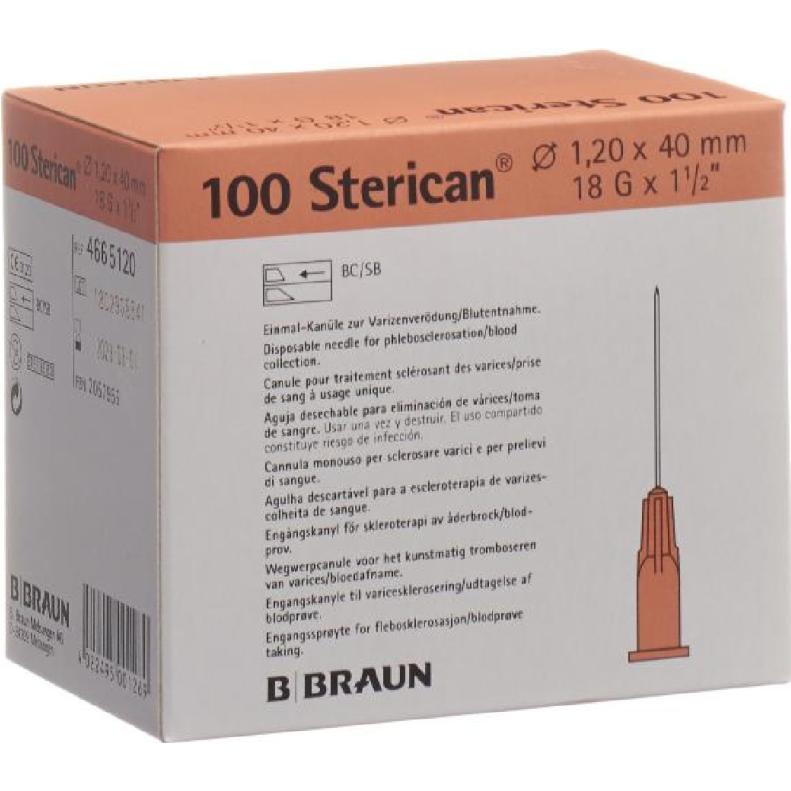 B.Braun, Praxisbedarf, STERICAN EINM 18G 40MM KS