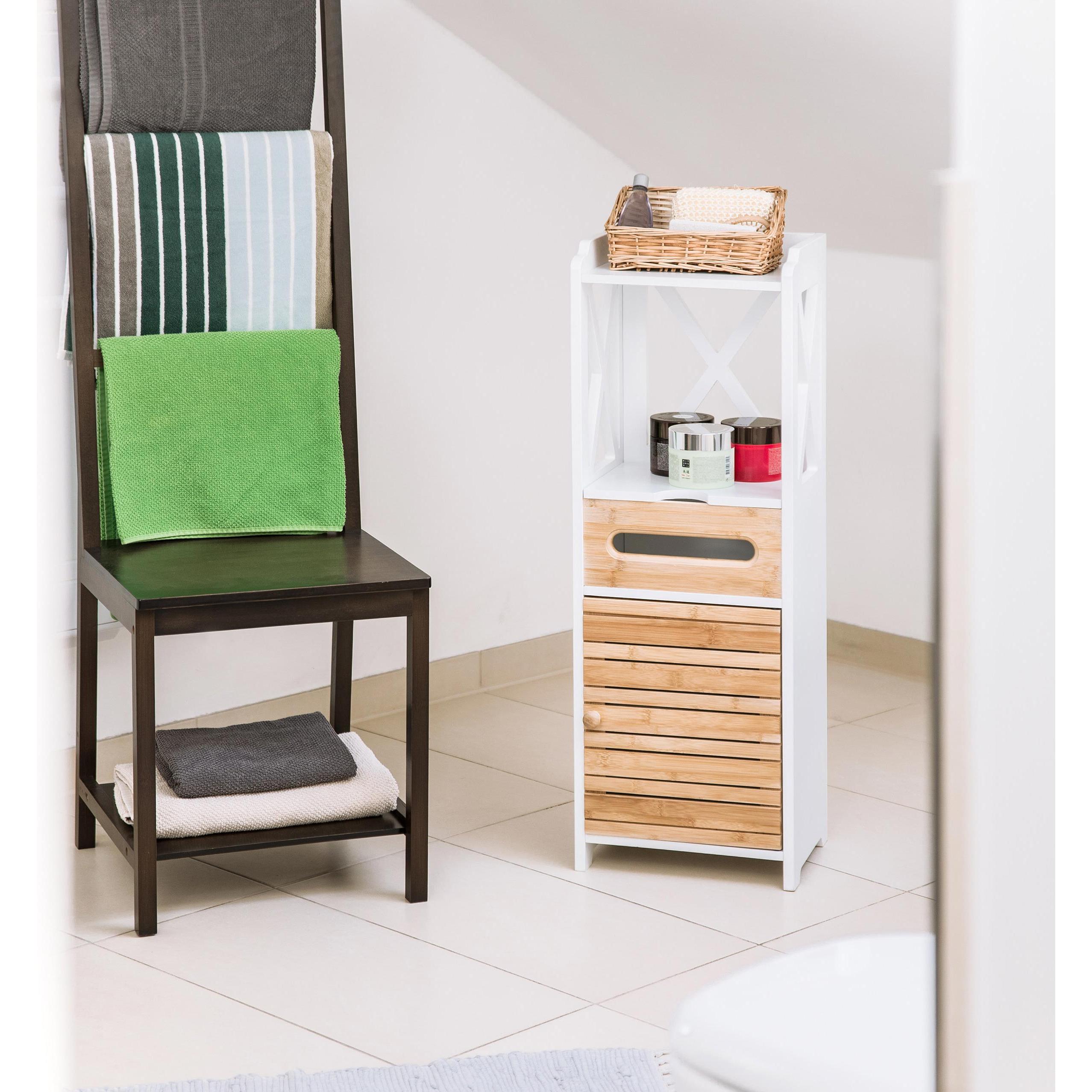 Thumbnail - Relaxdays, Badezimmerschrank, Zoe (31.5 x 24.5 x 89 cm)