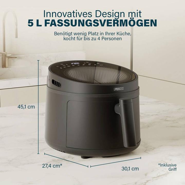 Immagine prodotto Princess 01.182270.01.001 Friggitrice ad aria calda 1500W Nero
