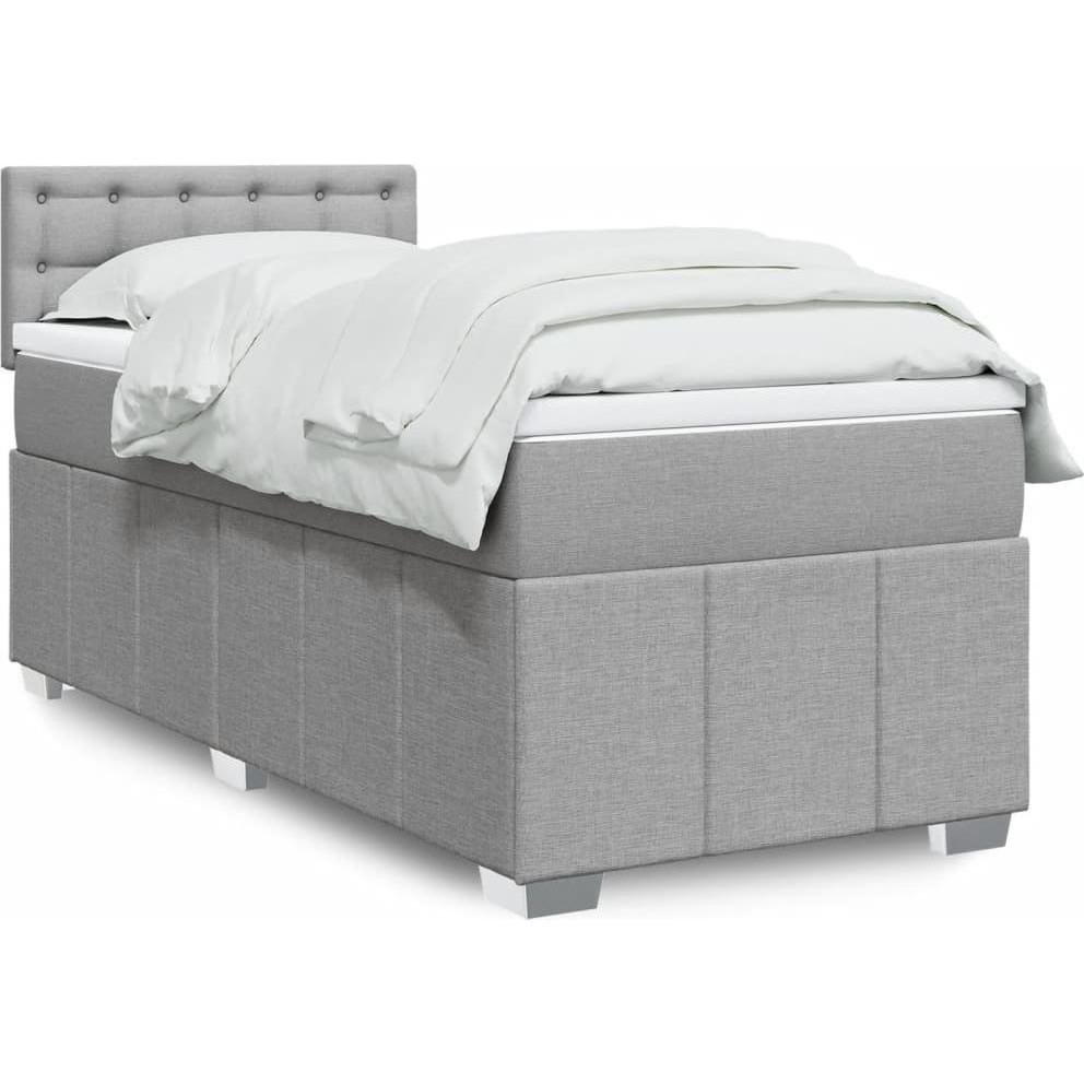 VidaXL, Bett, Bo x springbett mit Matratze 120 x 200 cm Stoff (120 x 200 cm)