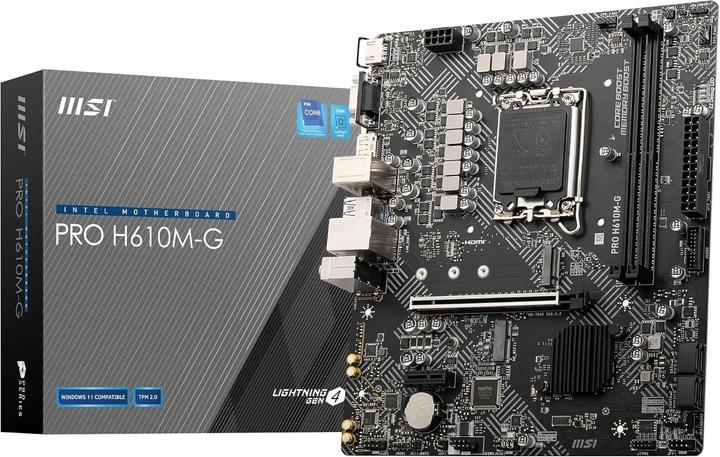 Image du produit MSI PRO H610M-G (LGA 1700, Intel H610, mATX)