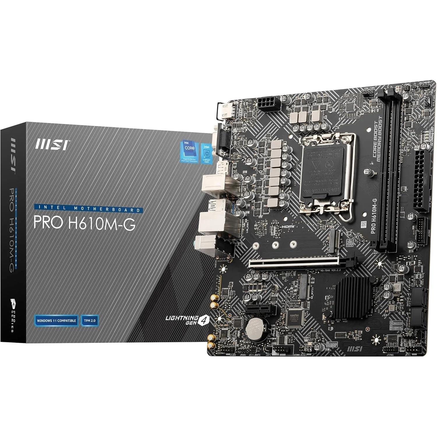 MSI PRO H610M-G (LGA 1700, Intel H610, mATX), Scheda madre