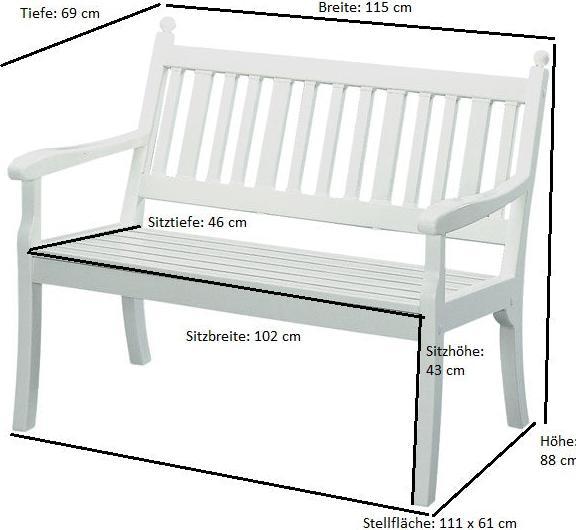 Produktbild Blome Landhausbank Hohenzollern 2-Sitz