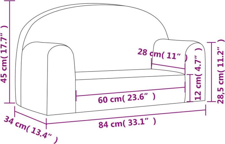 Immagine prodotto vidaXL Kindersofa (Divano per bambini)