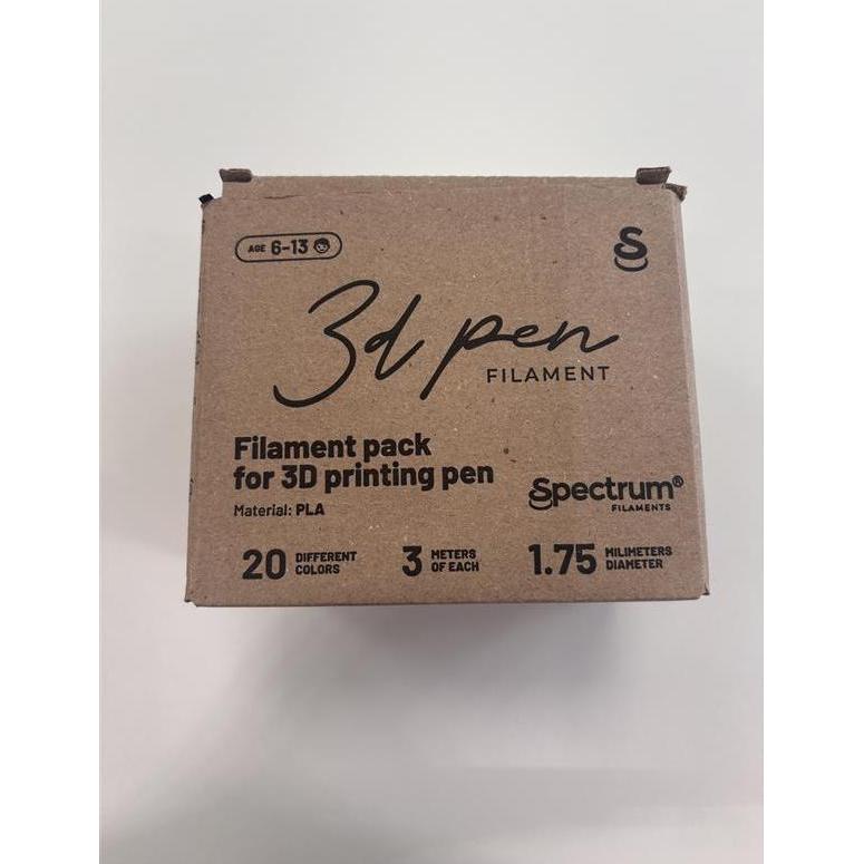 Spectrum Filamento 3D per penne 3D 20 colori á 3m (Multicolore), Filamenti stampa 3D, Multicolore