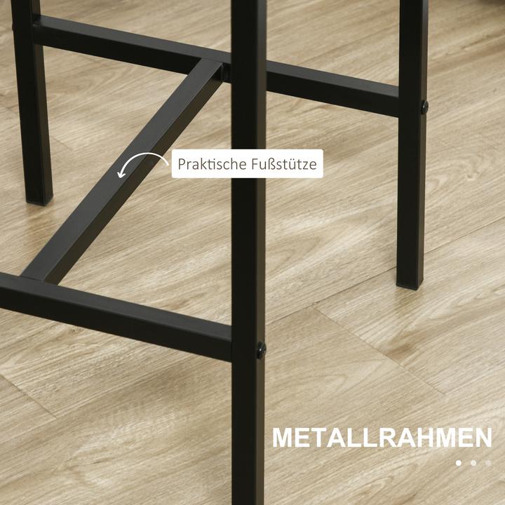 Produktbild Homcom Bartisch Set MDF, Metall Rustikal-Braun (89 x 45 x 87 cm)