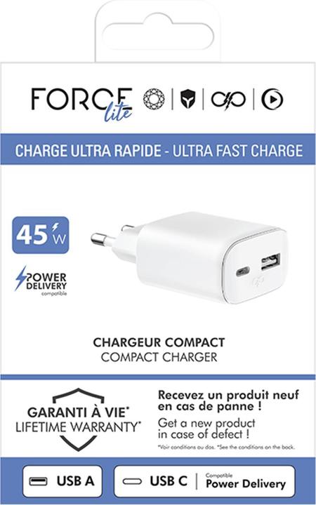 Actual product image Force Power USB-A / USB-C 45W (45 W)