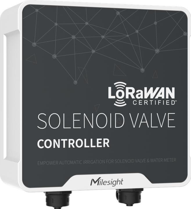 Actual product image Milesight solenoid valve controller. uc512-di-868m