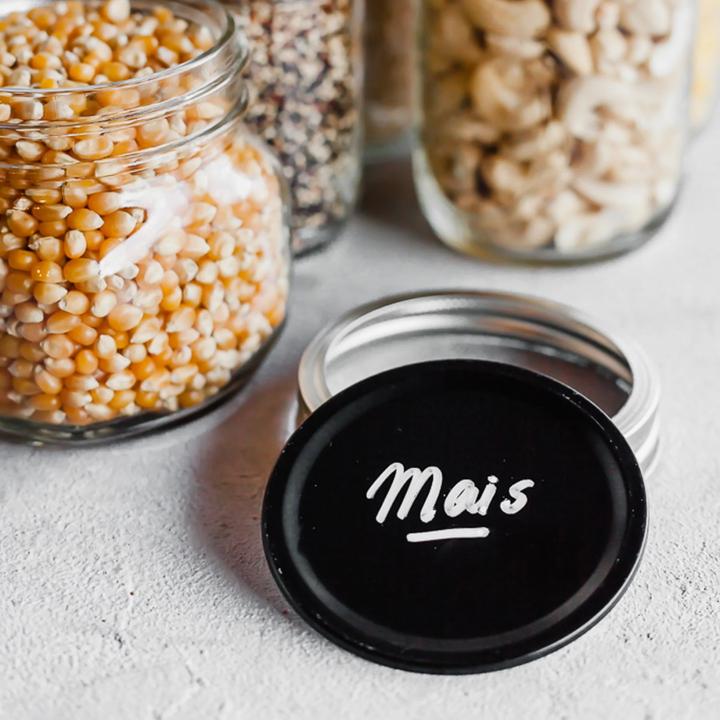Produktbild Einfach Weniger Tafelfarbe Deckel Mason Jar (Regular oder Wide Mouth) Regular Mouth