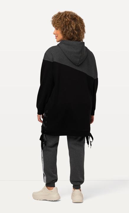 Produktbild Ulla Popken Longsweater, Colorblocking, Kapuze, Schnürung, Langarm (42, 44)