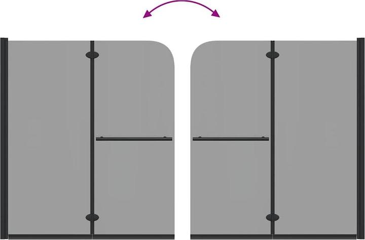 Actual product image vidaXL Duschabtrennung (95 cm, 140 cm)